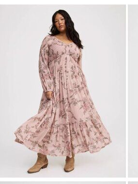 Torrid Festi Smocked Bodice Maxi Dress - Torrid Size 5